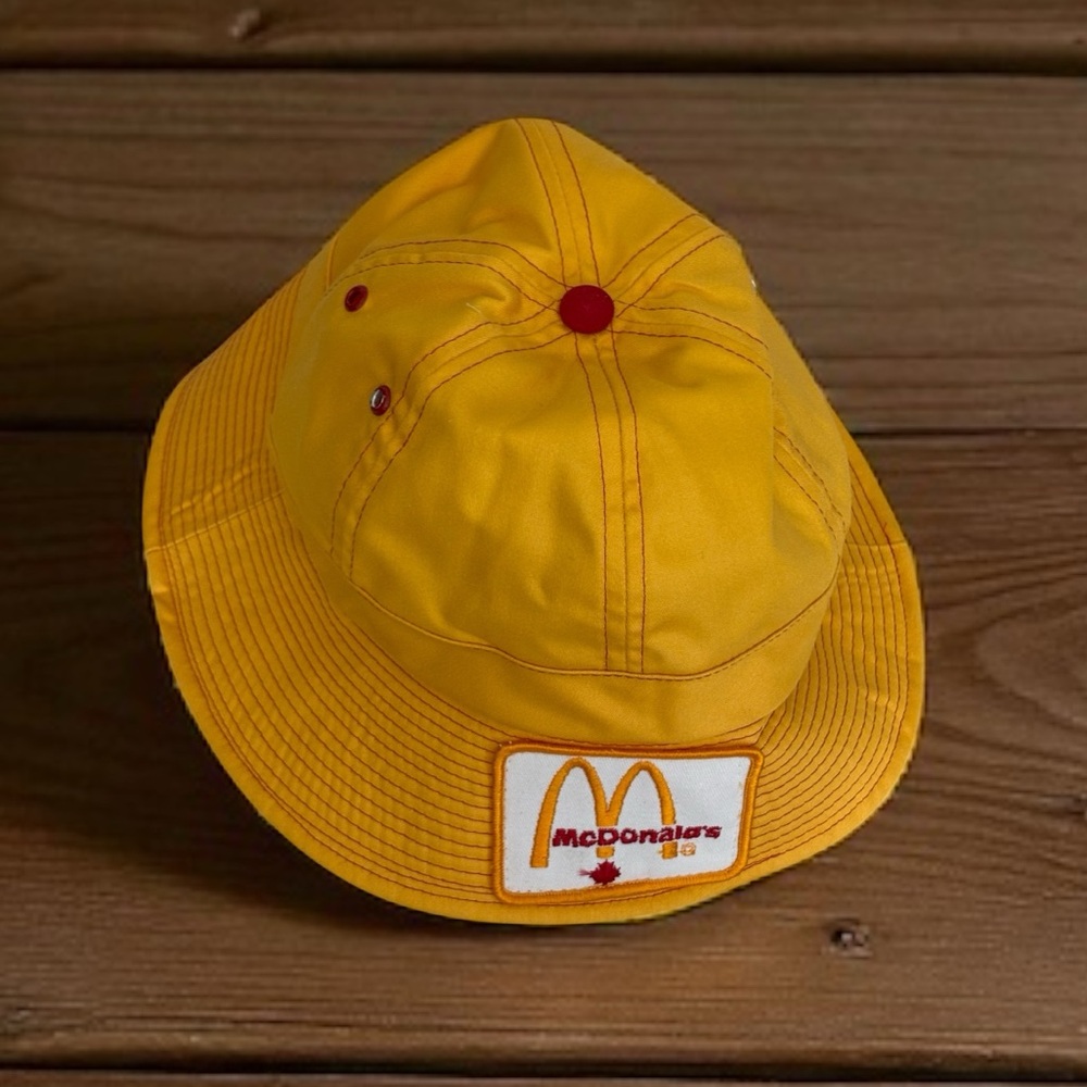 VTG Women McDonalds bucket hat patch logo small 21” New from 60s Made in Canada - Picture 13 of 13